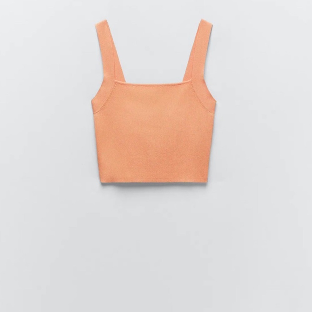 Zara Orange Cropped Top